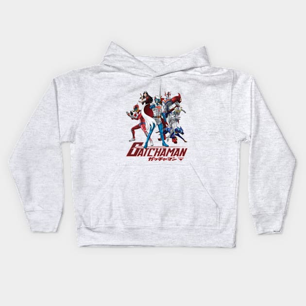 gatchaman vintage movie 4 version Kids Hoodie by unknow user